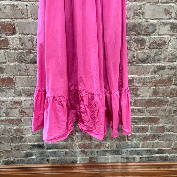Zara Pink Puff Sleeve Midi Maxi Dress in Fuschia Pink Size XS - Picture 10 of 13
